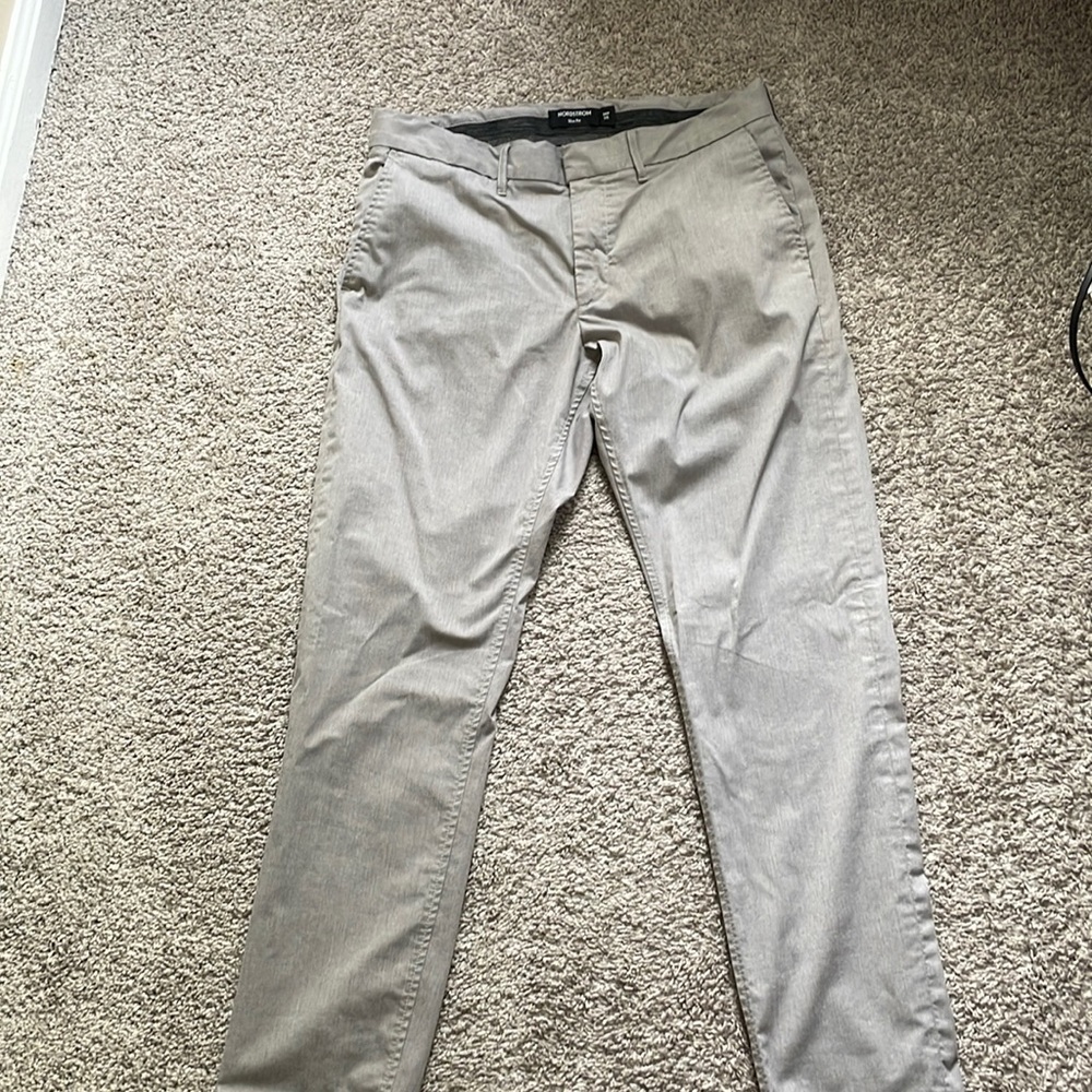 Nordtrom flat front coolmax slim fit dress pants